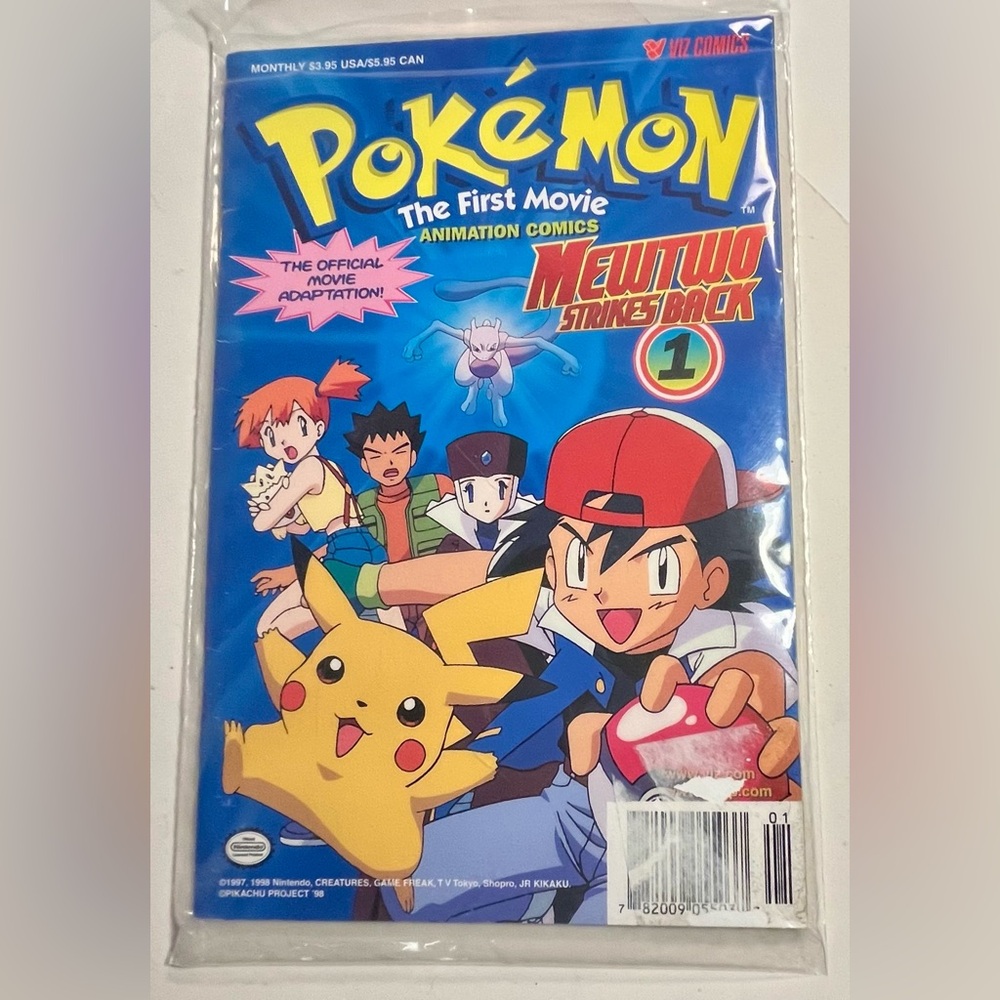 POKÉMON The First Movie Animation Comics Mewtwo Strikes Back #1 Viz Comics 1998